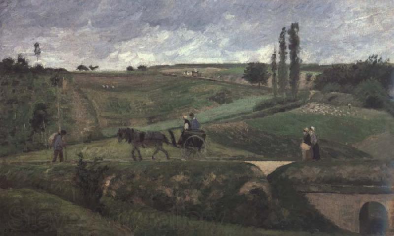 Camille Pissarro The road to Ennery,near Pontoise La route d-Ennery pres de Pontoise France oil painting art